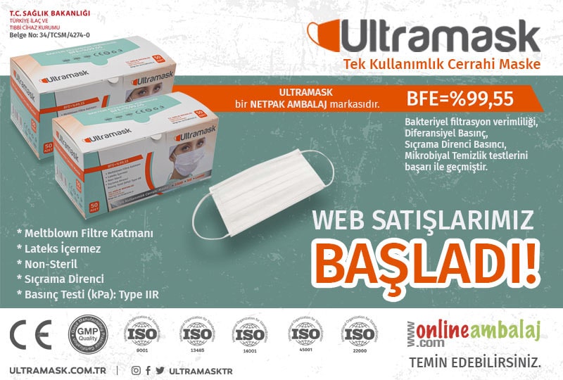 Netpak Bez Çantanın Markası Ultramask Cerrahi Maskenin Web Satışları Başladı!