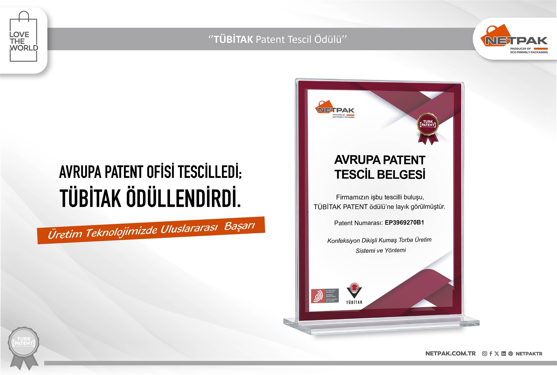 Avrupa Patent Ofisi ve TÜBİTAK Başarısı
