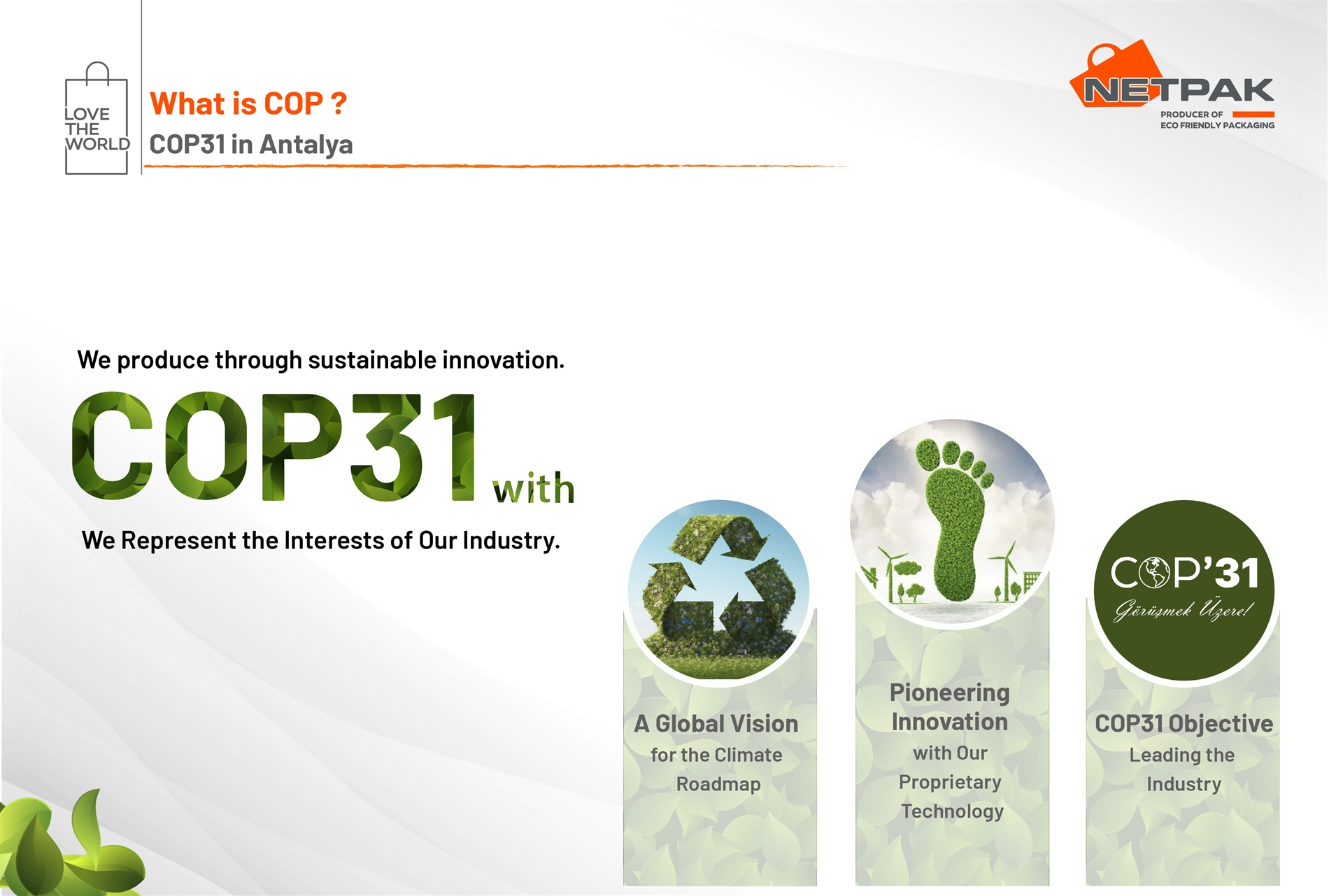 What is COP? Netpak Solutions for the Climate