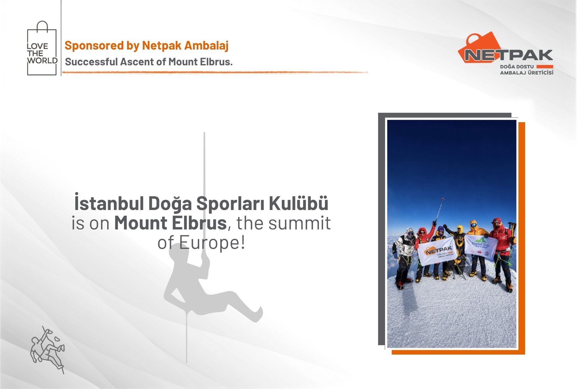 Netpak Ambalaj Sponsorluğunda Elbruz Zirvesine Başarılı Tırmanış