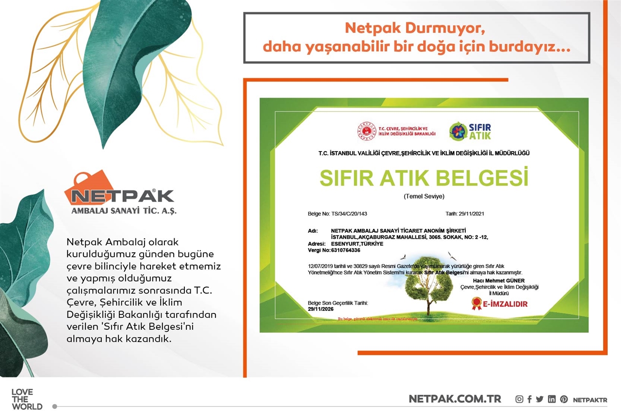 netpak Netpak Durmuyor, Daha Yaşanabilir Bir Doğa İçin Burdayız...