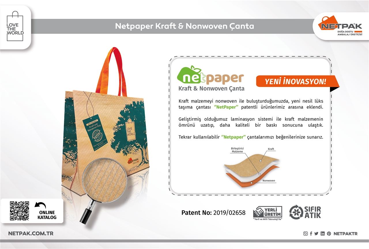 Netpaper Kraft & Nonwoven Çanta