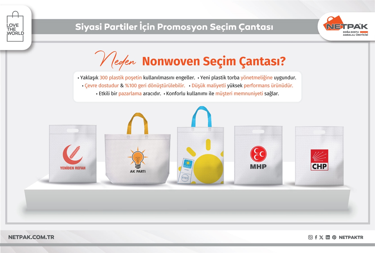 Siyasi Partiler İçin Promosyon Seçim Çantası